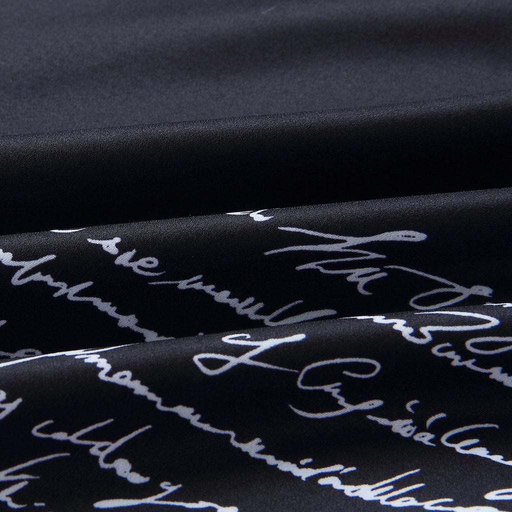 Women V Neck Letters Printing Button Long Sleeve T-Shirt Tops Blouse