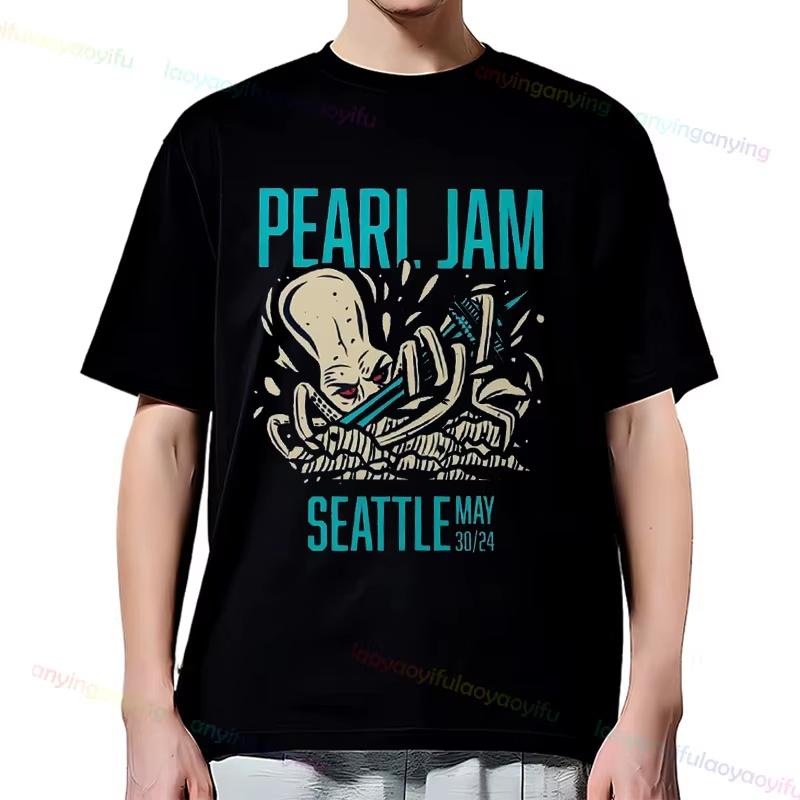 

Музыкальные фанаты Rock Band -Pearls-Jam- Мужская футболка Модная Повседневная Футболка с коротким рукавом Винтажная Мужская Женская Топ Уличная одежда Харадзюку M