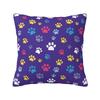 Colorful Animal Footprint Dog Paw Prints Cushion Cover  cm Velvet Throw Pillow Case for Living Room Bedding Sofa Pillowcase