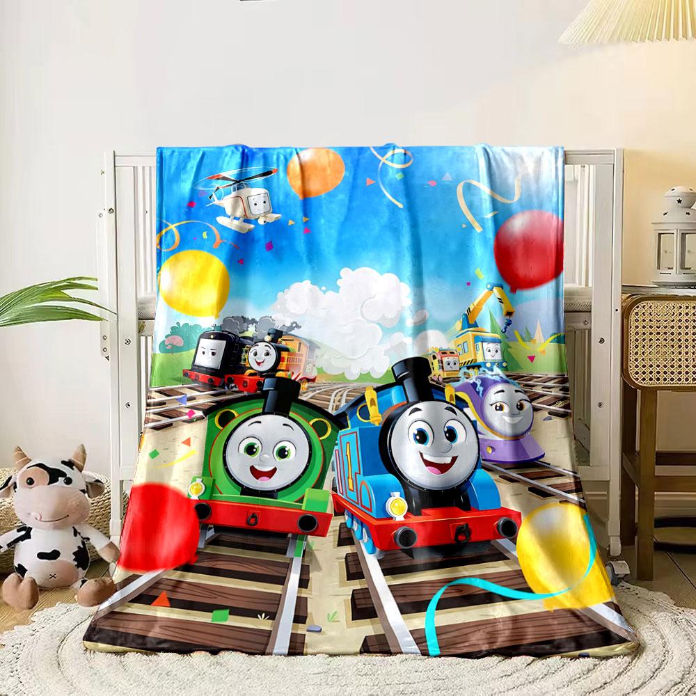 Cartoon characters with tools, a blue cat, and  Bob the Builder  text. for all seasons blanket lunch break throw gift 80cm x 120cm
