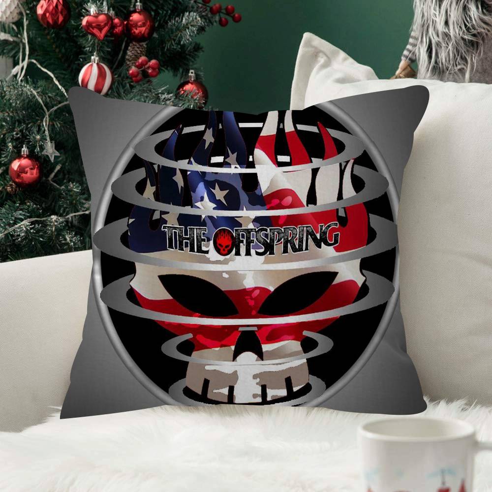 Pop Punk Band TThe OffspringS Print Throw Pillow Case Cushion Covers for Home Sofa Chair Decorative Pillowcases