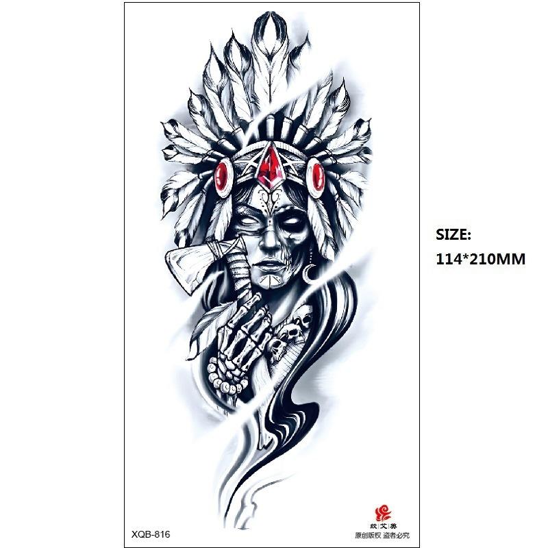 Men'S Auspicious Animal Hand-Painted Color Temporary Waterproof Tattoo Sticker Simulation Tattoo Sticker