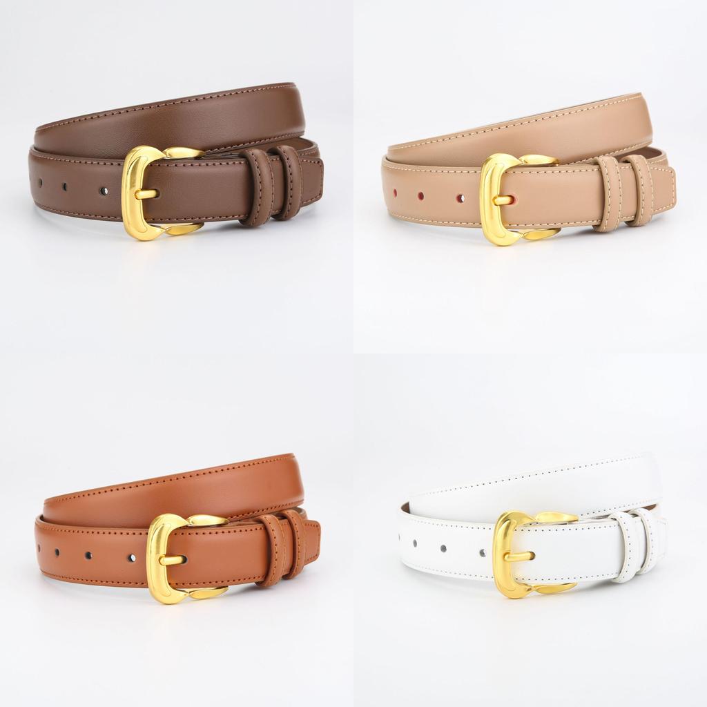 Womens Leather Waist Belt For Jeans Casual Fashion With Metal Buckle For Office And Daily Use