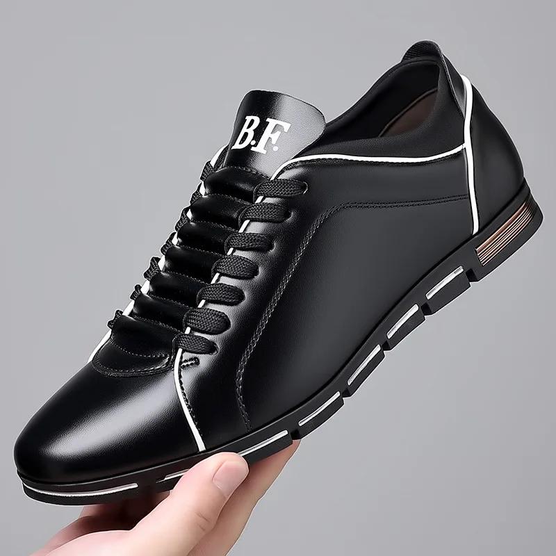 Fashion Casual Shoes Mens Outdoor Tennis Sneakers Lightweight Comfortable Lace Up PU Trainer Size Smaller Than Normals for Men
