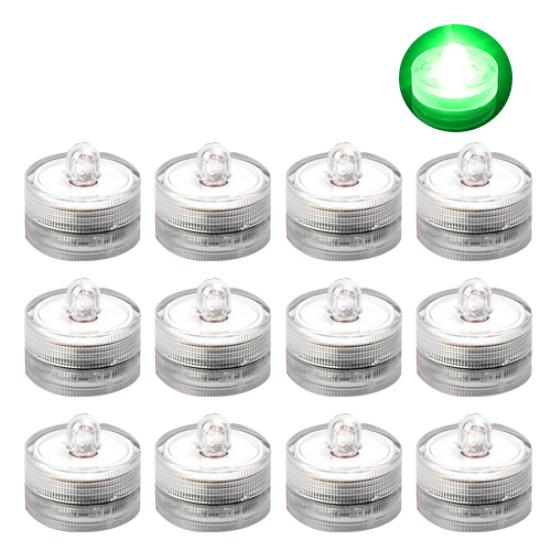 12 Stück Tauchfähige Wasserdichte Hochzeits-Teelichtlampe Batteriebetriebene LED-Lichter