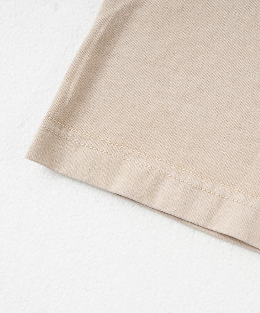 Descheuis Everyday Pigment Crop Short Sleeve Tee Beige