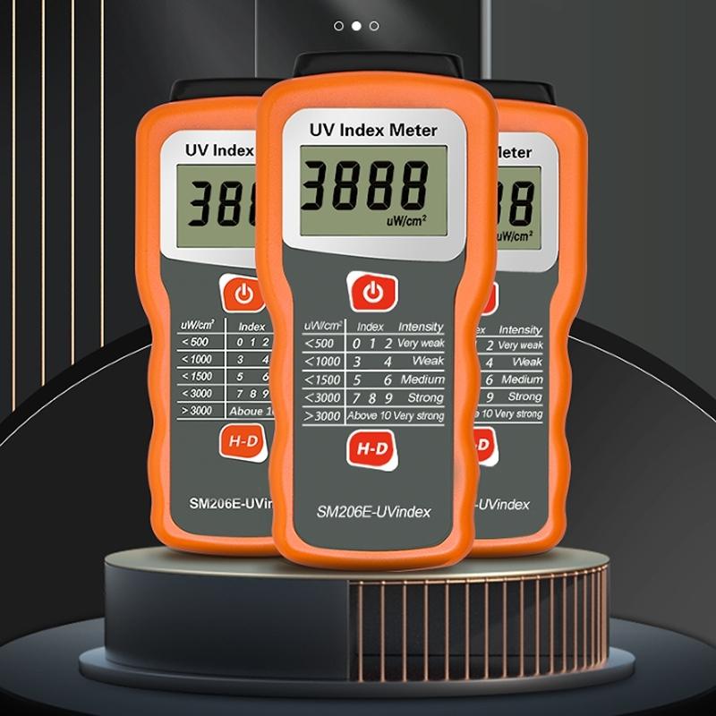 Digtial UV Index Meter Ultraviolet Radiation Intensity Tester In Sunlight Sunscreen Solar Film Blocking Performance Detector