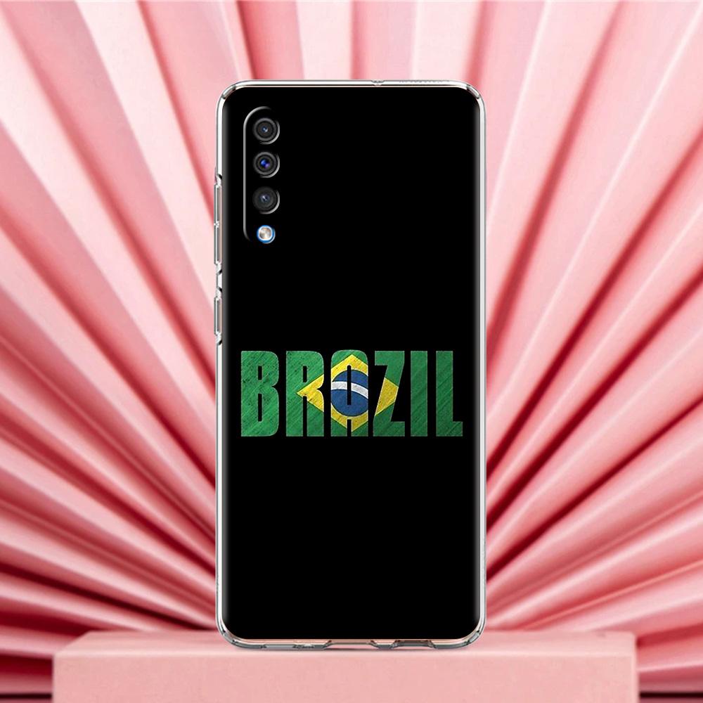 Phone Case For Samsung A56 A36 A26 A24 A16 A14 A12 A32 A50 A70 A20E A22 A40 A34 A54 A42 A52 5G A04s A06 Cover Large Brazil Flag
