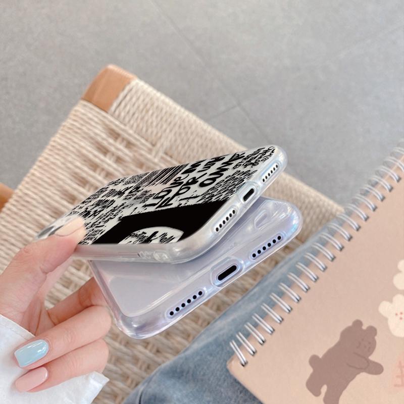 Graffiti Expression Case For iPhone Samsung A55 M34 S24 Xiaomi Redmi 13 Pro 14 Huawei Honor Shockproof Phone Bumper TPU Anti-Scratch Clear Back Cover