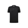 Solid Color Golf Elite Knitted Short Sleeve Polo Shirt Men Tops Deep-Black A11M335116ABK