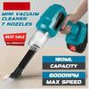 With 7 Nozzeles for 18V 20V Battery Strong Suction Mini Electric Vacuum Cleaner Wireless Handheld Home Cleaner Blower