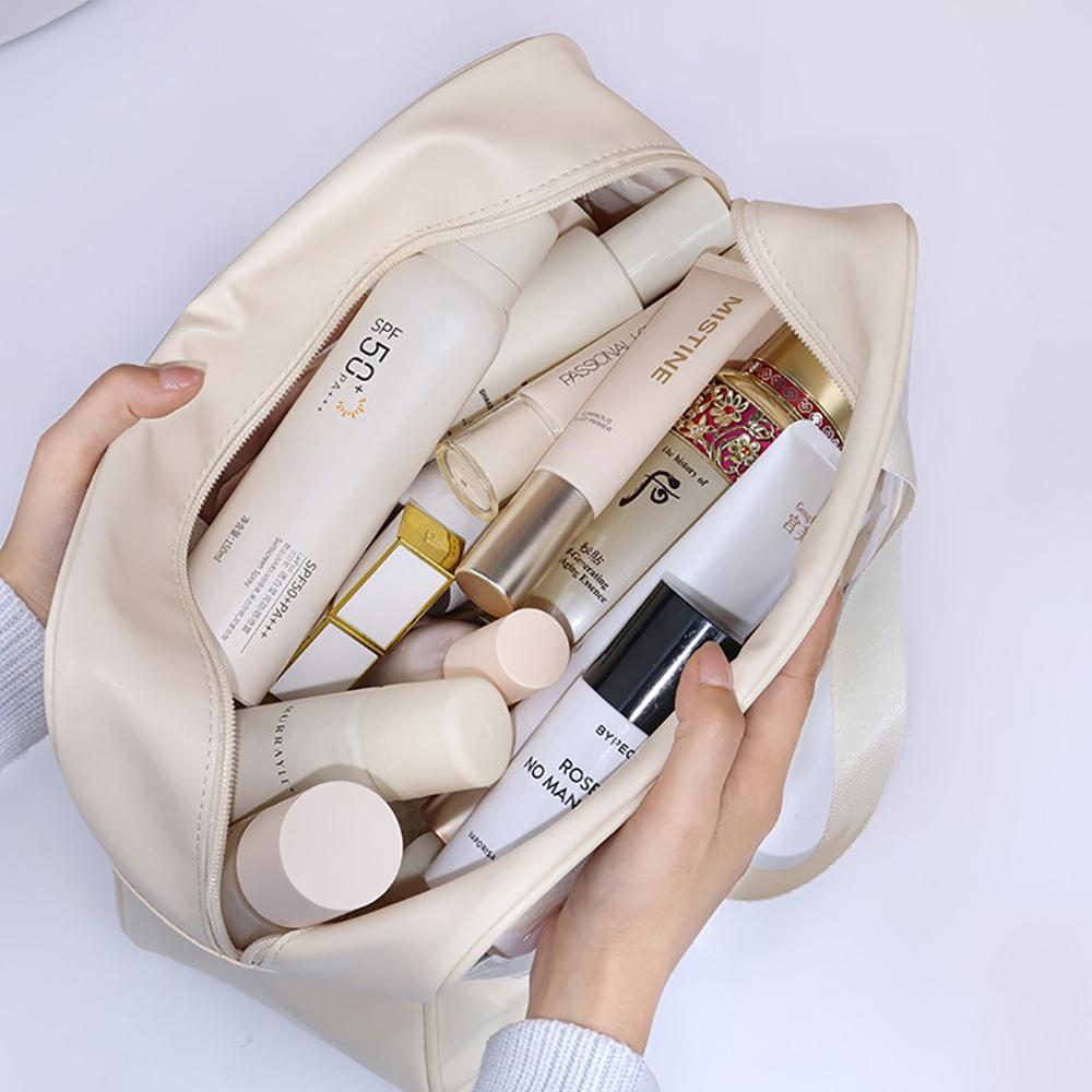 Portable Travel Cosmetic Bag Women Transparent Makeup Bags Large Capacity Bath Wash Bag Multifunction Waterproof Storage Case