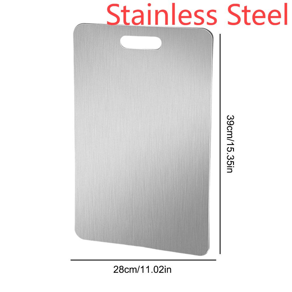 Titanium Cutting Boards for Kitchen Stainless Board 304 Steel Thickened Double Sided Food Grade Portable Fruit Cutting Board