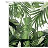 Tropická Listová Sprchová Závěs Tmavě Zelená Palmový List Želva Bambus Koupelnová Závěs Polyesterová Tkanina Voděodolná Sprchová Závěs S Háčky