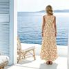 Women's Fresh Floral Sleeveless Maxi Dress,Lightweight Flowy,Versatile for Beach Vacation Daily Casual Wear