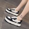 Thick baseplate shoes women's versatile spring and autumn 2025 summer new muffin order surge dad black casual sports white shoes