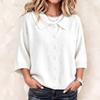 Women's Color Knit Cardigan, Mid Sleeve, Breathable Casual Sweater for Everyday Wear
