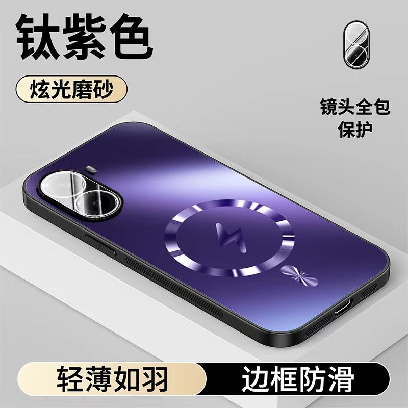 

Чохол для POCO X7 Pro Чохол Магнітна задня кришка телефону MagSafe для Xiaomi Poco X7 Pro 5G Захисний чохол для камери Ударостійкий бампер фіолетовий