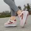 Zapatos de cambio de forma para niños, zapatos de cuatro ruedas para correr, patines de ruedas de doble propósito para niños y niñas, patines de ruedas de doble fila para adultos
