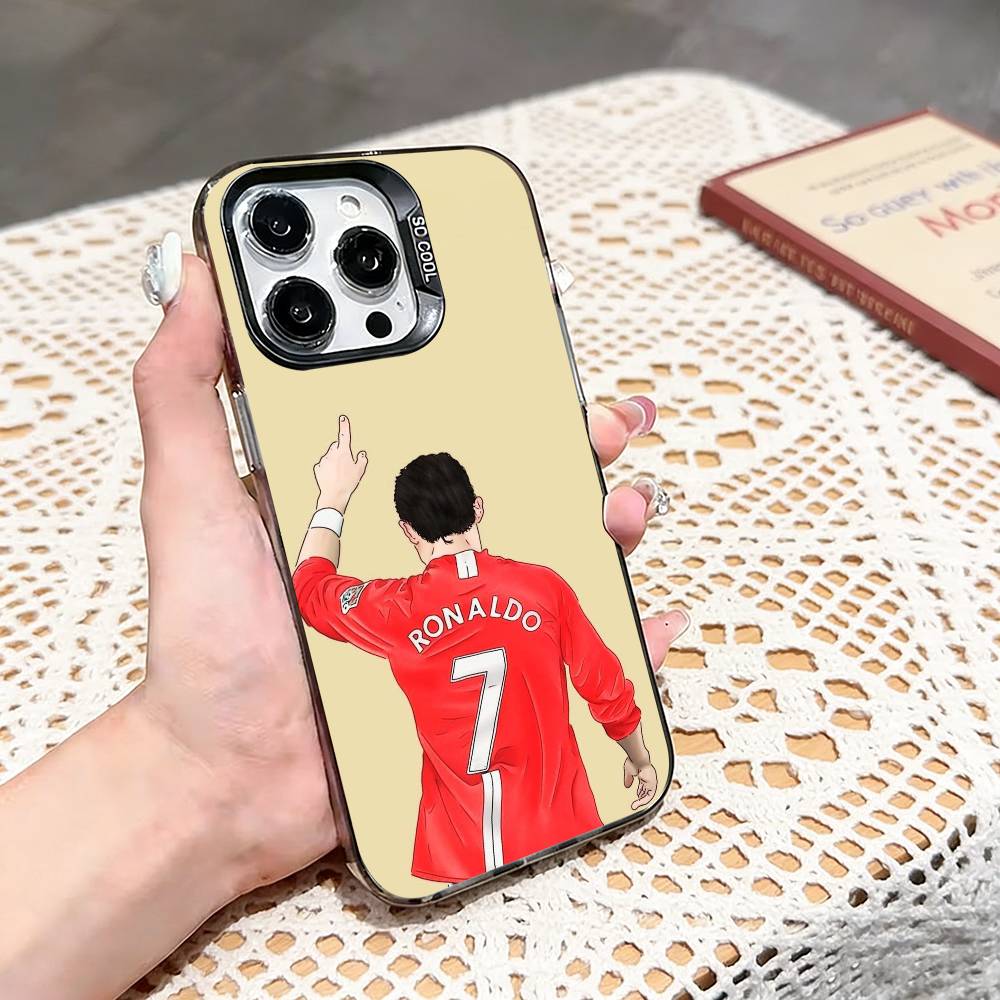 F-Football C-CR7 Ronaldo 7 Phone Case For iPhone 17,16,15,14,13,12,11 Plus,Pro Max,XS,Colored silver phone case iPhone11PROMAX