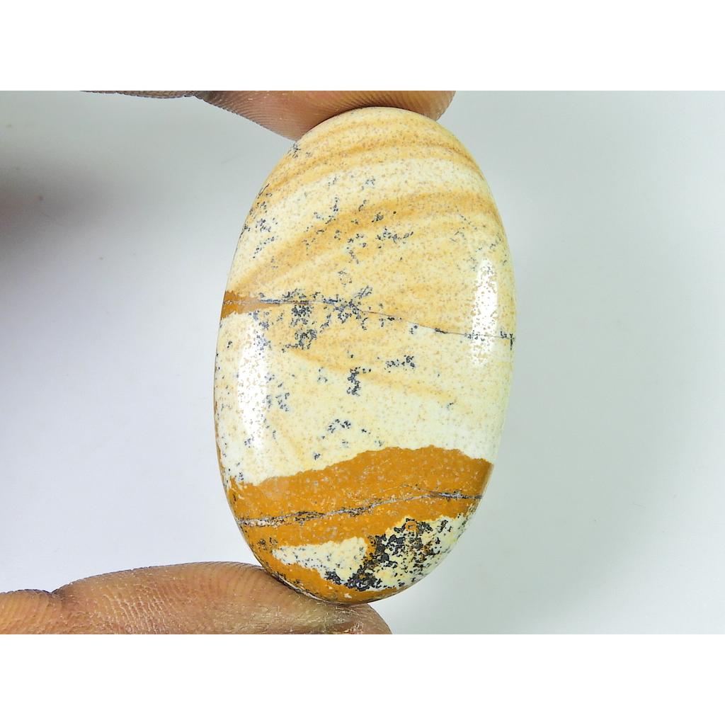 Ovaler Bildjaspis Heilkristall Cabochon Loser Natürlicher Edelstein 27X47MM SK-1427