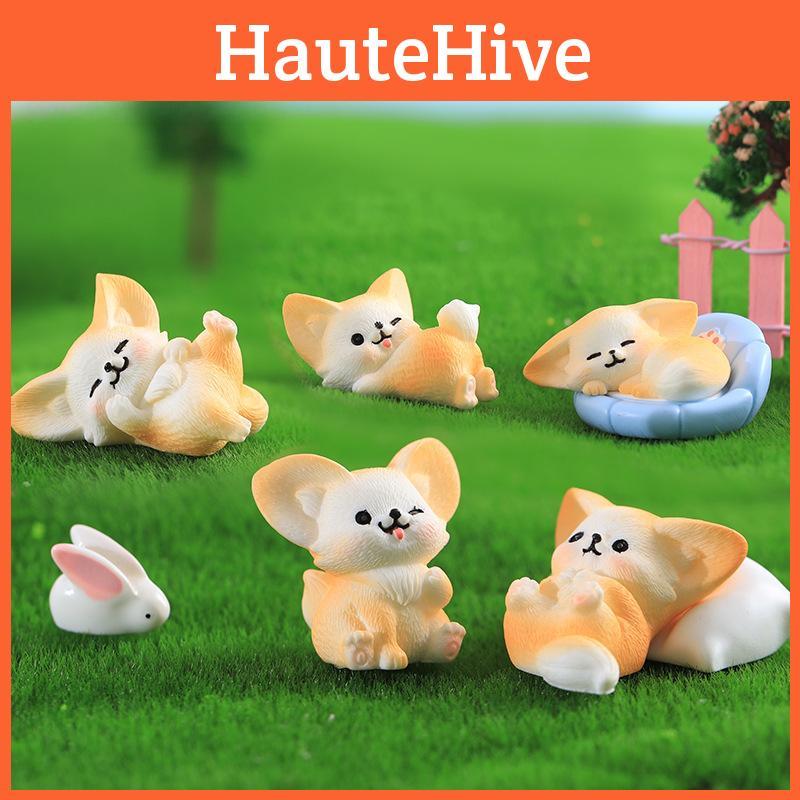 Niedliche Fennek-Fuchs-Miniaturen aus Harz für Feengärten Set mit 13 bezaubernden Figuren