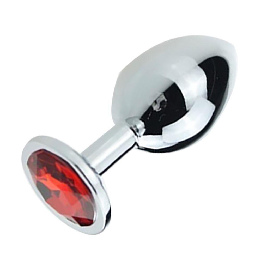 Piruletas de imitación de piedras preciosas de acero inoxidable, tapón Anal, masajeador, masturbación para hombres, juguete sexual