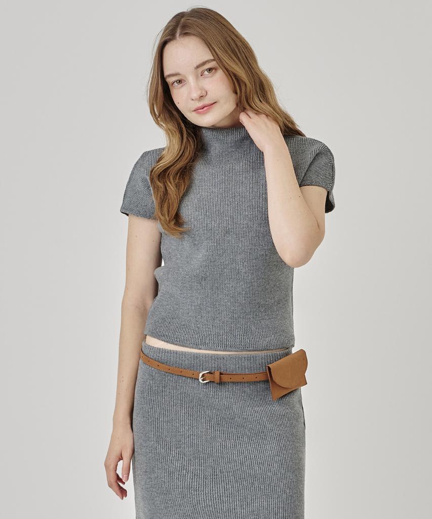 THE-ABON Vivi Raglan Mock Turtleneck Knit Black