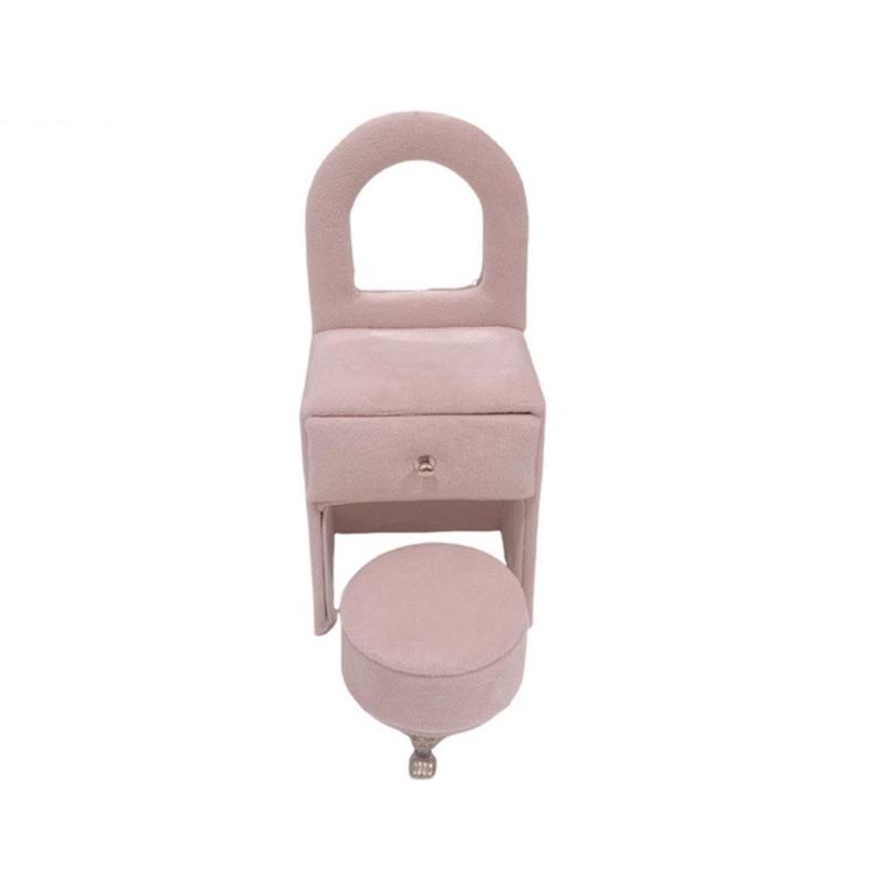 Schmuckschatulle in Sofaform, wunderschönes Schmucketui, Schmuckaufbewahrungsorganisator, Plüschstruktur zur modischen Schmuckaufbewahrung