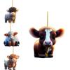 Cartoon Whimsical Cow Hanging Decoration Set Perfect For Christmas And Home Decor