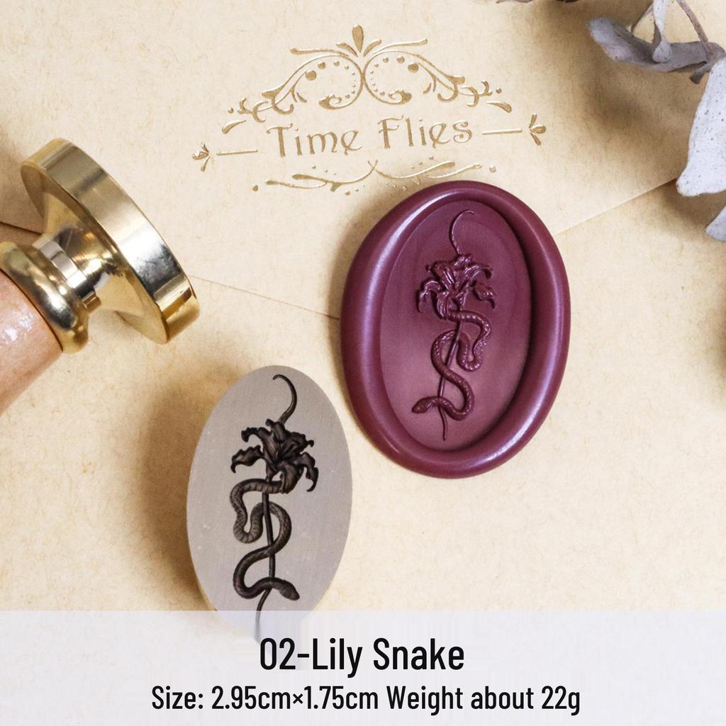 Three-Dimensional Engraved Brass Wax Seal Stamp Head with Frosted Irregular Multi-Layer Design