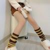 Retro Micro-Flare Gestrickte Beinwärmer mit Streifen - Harajuku Spicy Girl Stil Socken