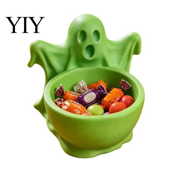 Autumn Party Table Centerpiece 3D Printed Ghost Candy Bowl for Halloween Decorations, Multi-functional Desktop Storage Unique Niche Home Furnishings