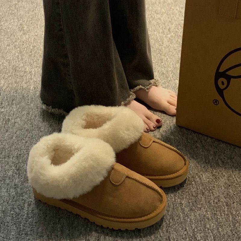 

Mao Mao snow boots women s fur integrated 2025 new winter piled thickened warm huge comfortable cotton shoes of the same style 40