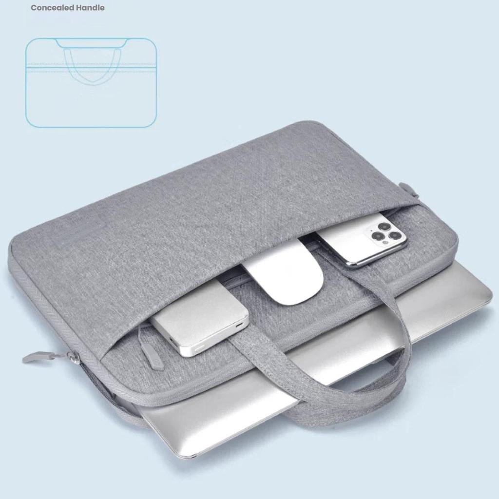 BRINCH Full-Open Laptop Bag, 12/13.3 Inch, 360*255mm, Business Lightweight Notebook Bag, Grey