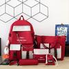 5 Stück Schultasche Student Große Kapazität Rückenschutz Fünfteiliges Set Jungen Grundschüler Mädchen Rucksäcke Federmäppchen