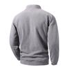 Men's New Fashion Solid Color Half Zipper Hooded Sweatshirt Fleece Long Sleeve Casual Loose Outdoor Warm Breathable