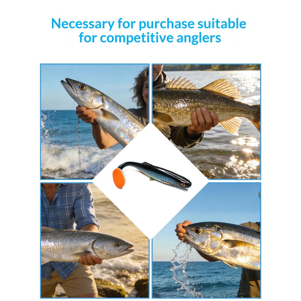 Attractive vibrating tail fishing lure with lively tail swing, designed to attract predatory fish and boost your catch rate effectively.