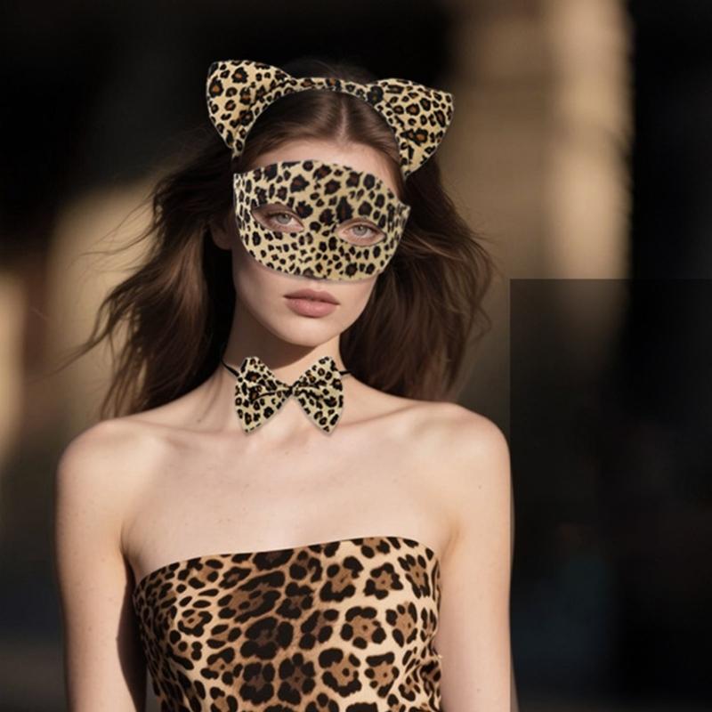Animal Pattern Ears Headpiece With Soft Fabric Roleplay Costume Hairband For Cosplay Event And Themed Parties