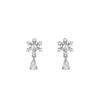 Versatile Snowflake Zircon Water Drop Earrings for Women - Elegant, Simple, and Luxurious Fashion Jewelry