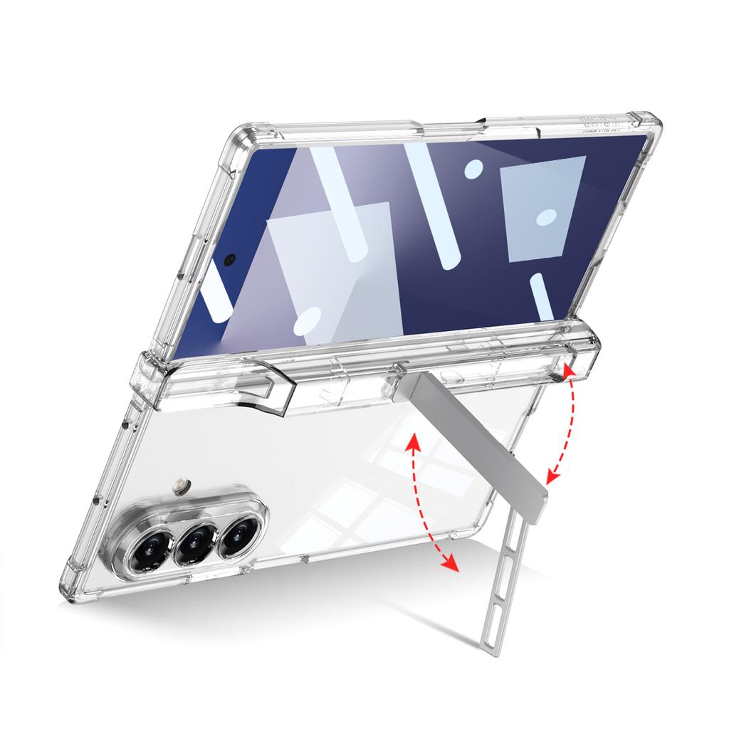 GKK For Samsung Galaxy Z Fold7 5G Kickstand Case Airbag Hinge Protection with Pen Holder Shockproof Phone Cover