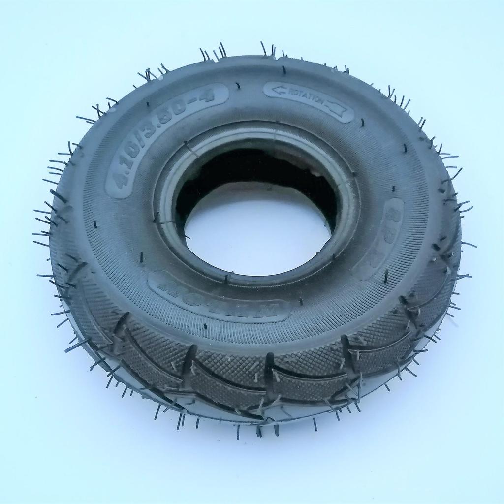 350-4 Universal Wheel: 6-Layer Rubber Caster Tire with Snake Skin Pattern, Inflatable Outer Tire.