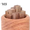 Fireless Fragrance Diffuser Wooden Essential Oil Diffuser, Beech Wood Aromatherapy Small Round for Home Offices Cars Yoga Rooms Black Walnut