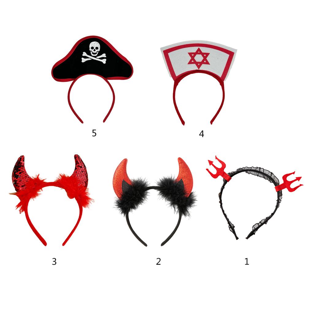 Ox Horn Headbands Hairband Hair Hoop for Women Girls Halloween Hair Accessories