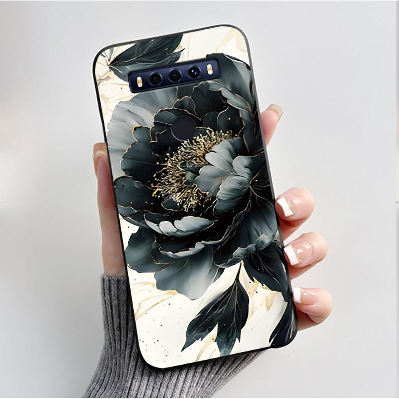 Case For TCL 10SE 10 SE Phone Case Aesthetic Luxury Fashion Butterfly Flowers Black Jelly Soft TPU Silicone Protective Cover