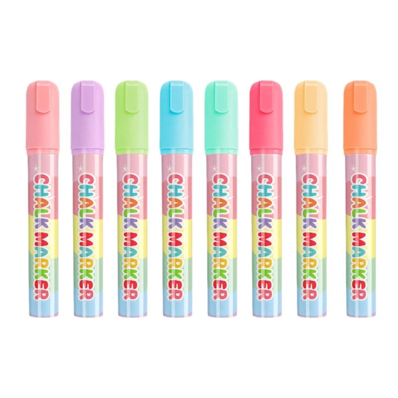 

Erasable Liquid Chalk Marker 8 Color 10mm Broad Tip for Writing Drawing on LED Board Acrylic Sign Chalkboard Glass Board 1