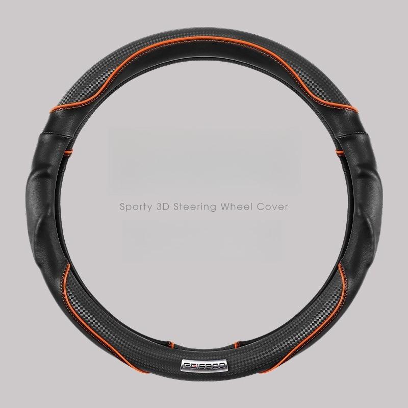 BFA1 Nappa Leather Car Steering Wheel Cover Universal Anti Slip Steering Wheel Covers Car Accessories Carbon Fibre Steering Covers