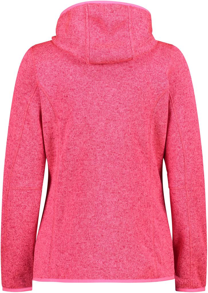 Куртка CMP Woman Fleece Jacket Fix Hood (3H19826) Женская плотная флисовая куртка Knit-Tech в пеструю полоску с капюшоном (3H19826) глянец/антрацит