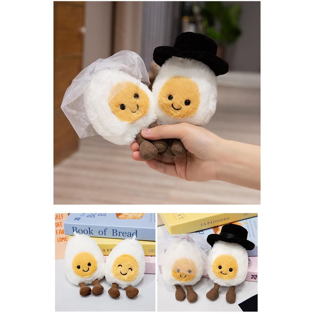 Boiled Egg Stuffed Toy, Small 5.5 Inches - Food Plush - Fun Gift Idea