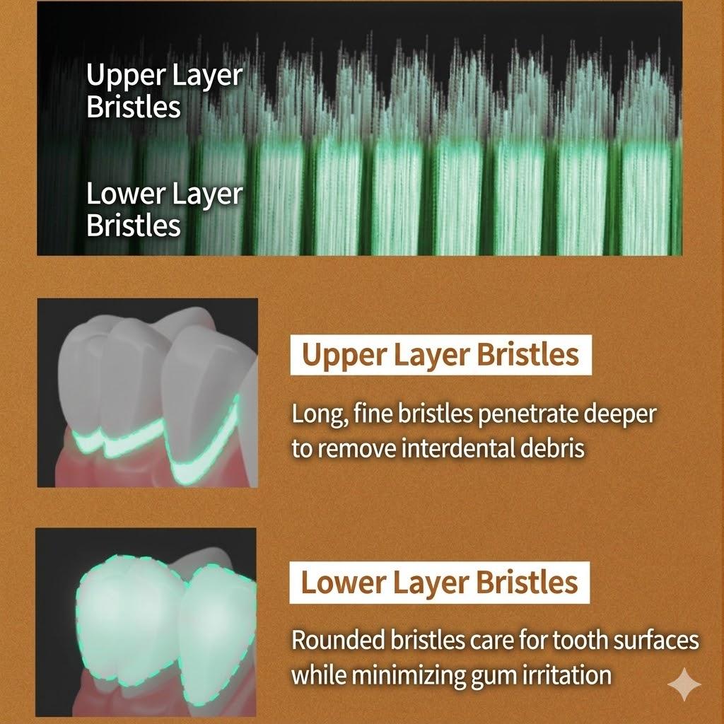 [Wangta] Toothbrush Soft Gold / Basic Stone / Hard Black (1Unit - 10 Pieces)